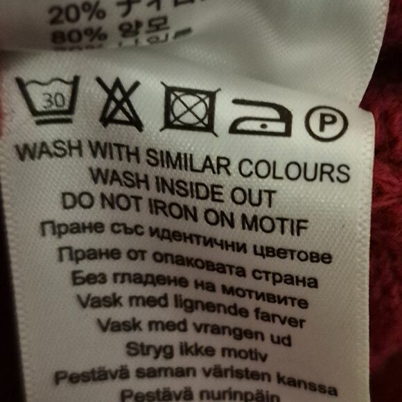 BEN SHERMAN LAMBSWOOL BLEND   BUTTON CARDIGAN CRIMSON MENS Small - Picture 5 of 11